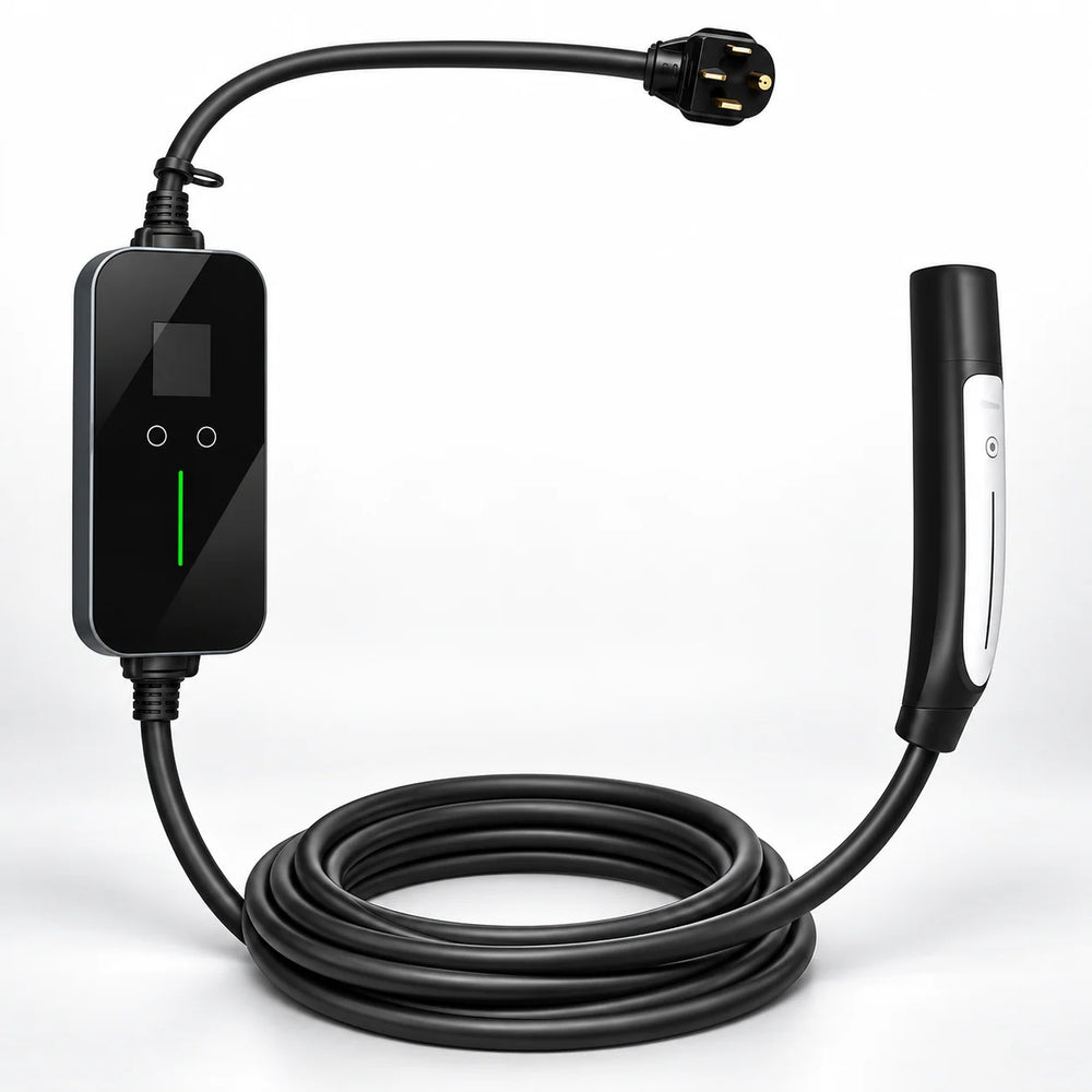 VOLGOO 40A portable Level 2 EV charger studio view